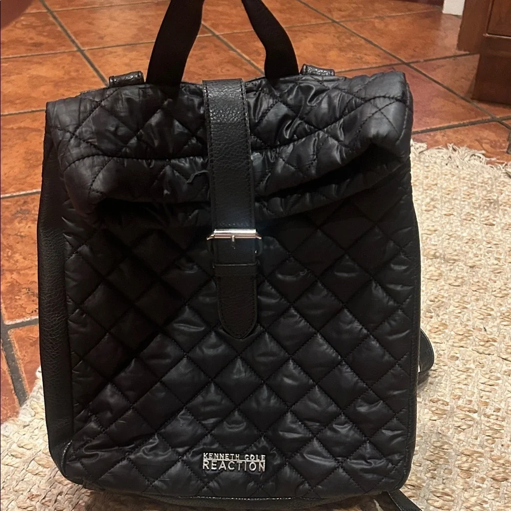 Kenneth Cole Reaction Quilted Black Backpack